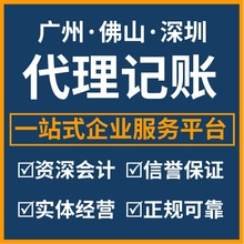 广州佛山深圳代理记账 财税咨询 注册公司做账报税一条龙服务