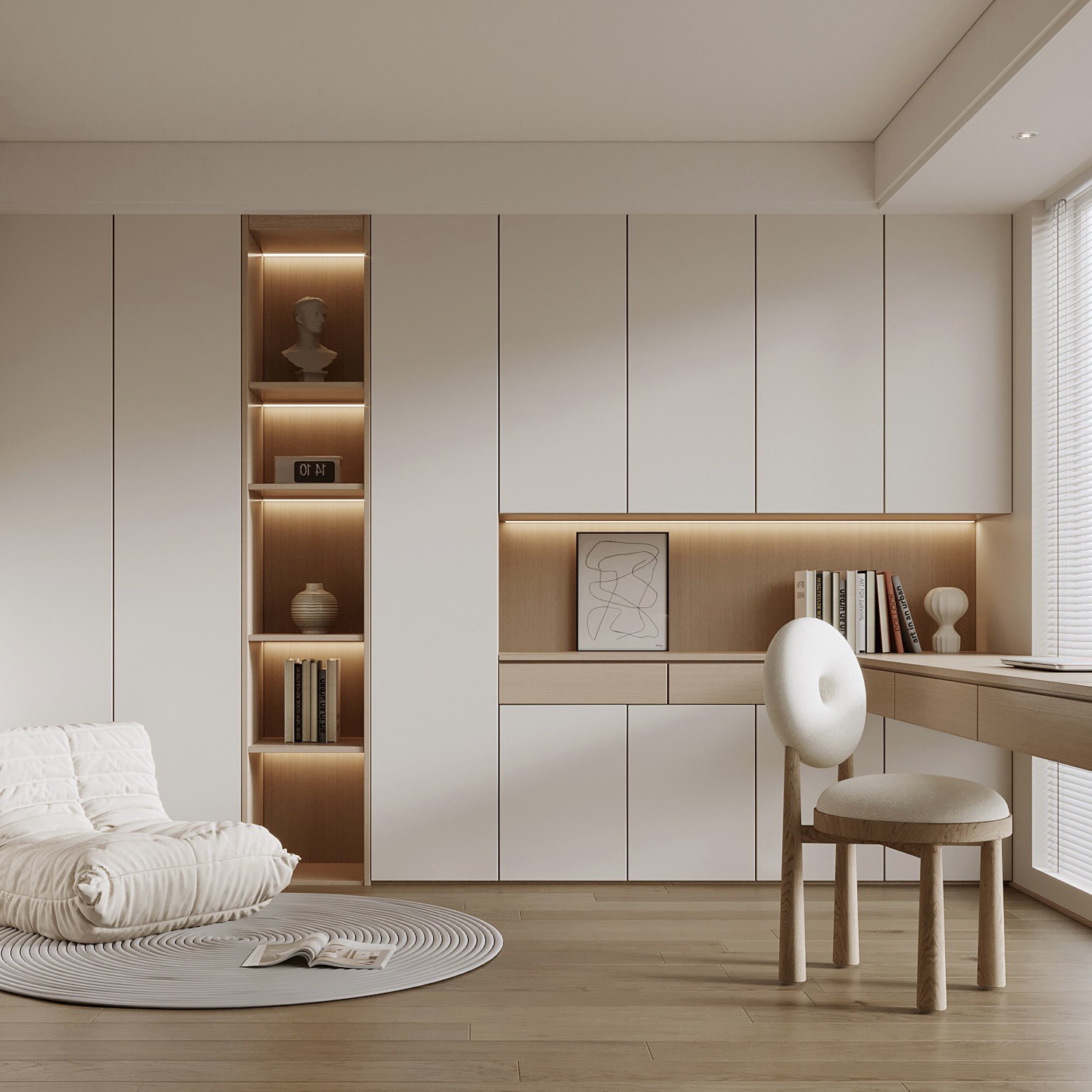 东莞深圳全屋定制家具现代轻奢衣柜书柜护墙板玻璃门定制厂家直销