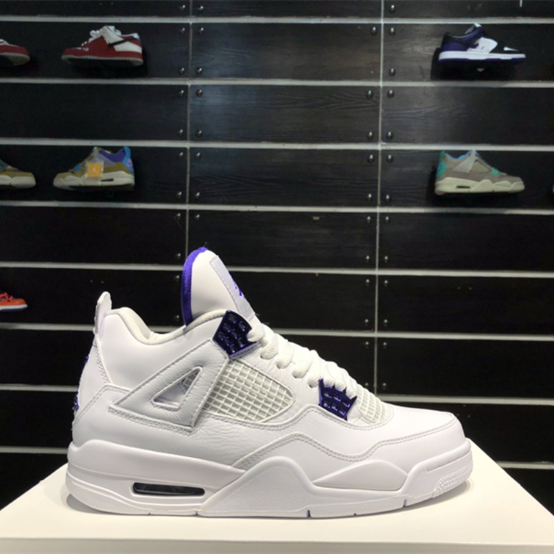 莆田高端aj4联名白帆电母黑红白水泥男女运动大巴黎乔4气垫篮球鞋