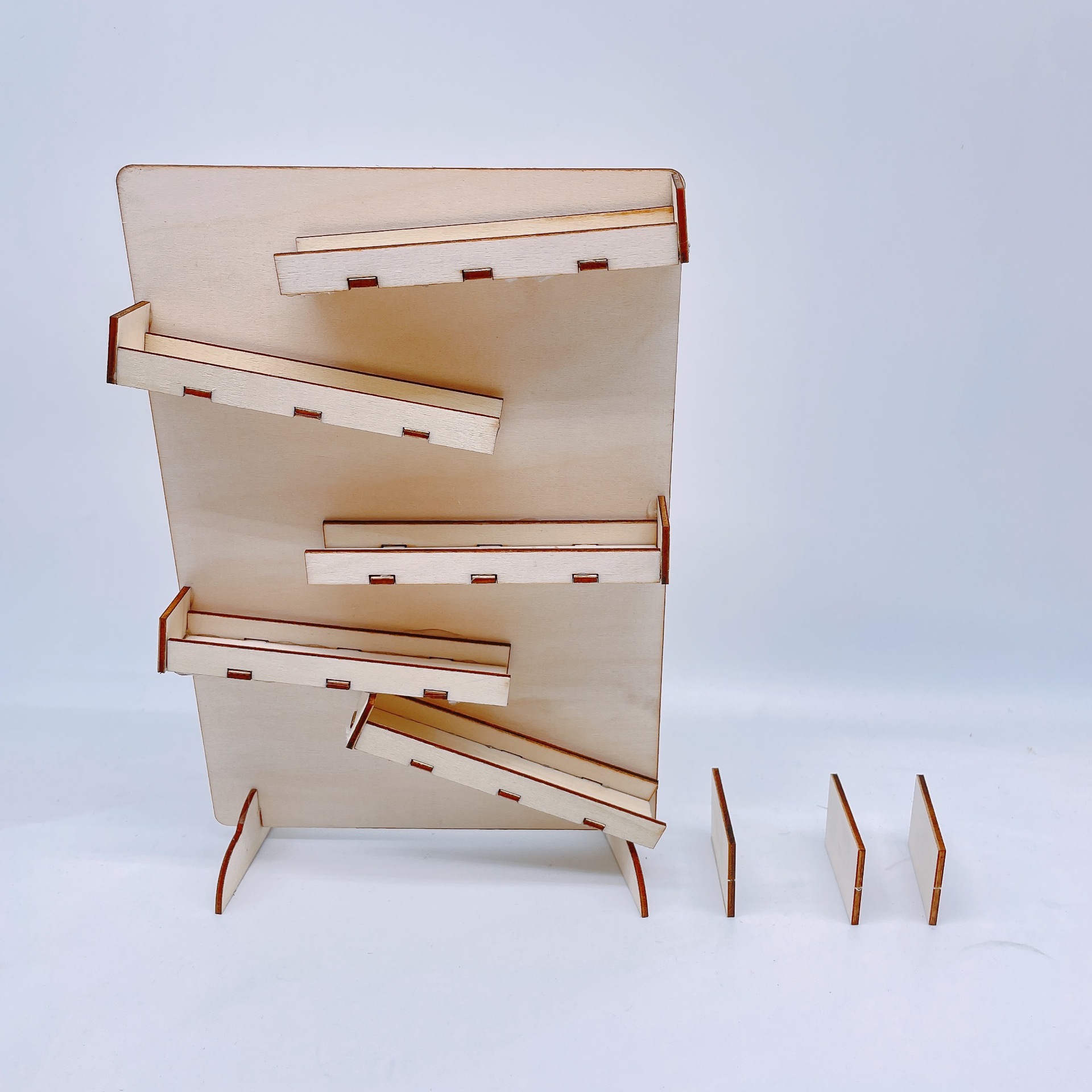 手工制作diy 弹珠球板益智科学实验玩具发明科技小制作需自己拼装