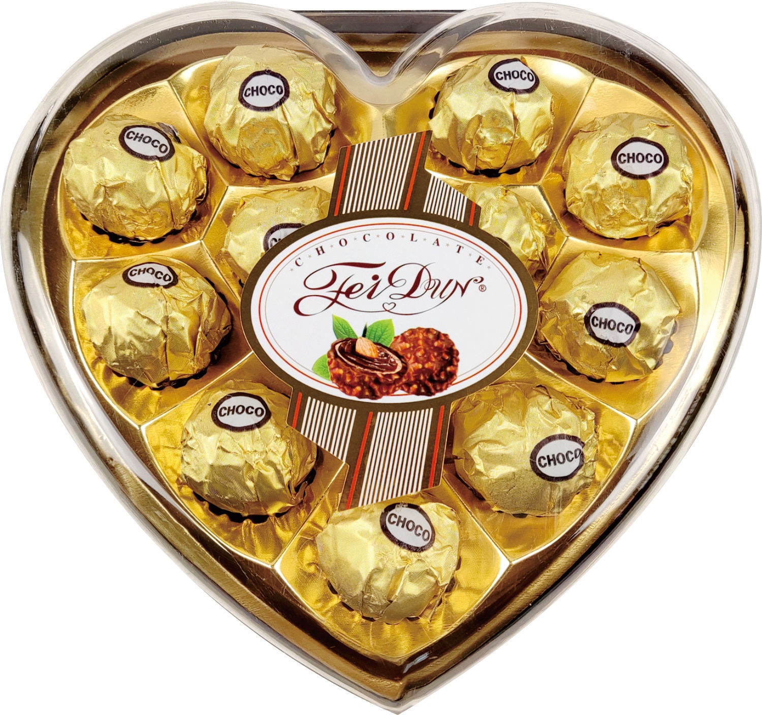 菲顿心形夹心巧克力礼物高档礼盒装年货喜糖生日礼物超市批发团购