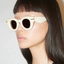 2024新款太阳眼镜欧美时尚猫眼面包墨镜女潮太阳镜跨境sunglasses