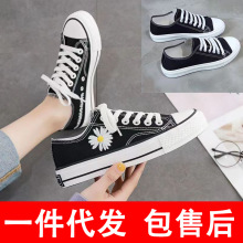 一件代发帆布鞋透气鞋子防滑厚底百搭时尚低帮布鞋板学生新款女鞋