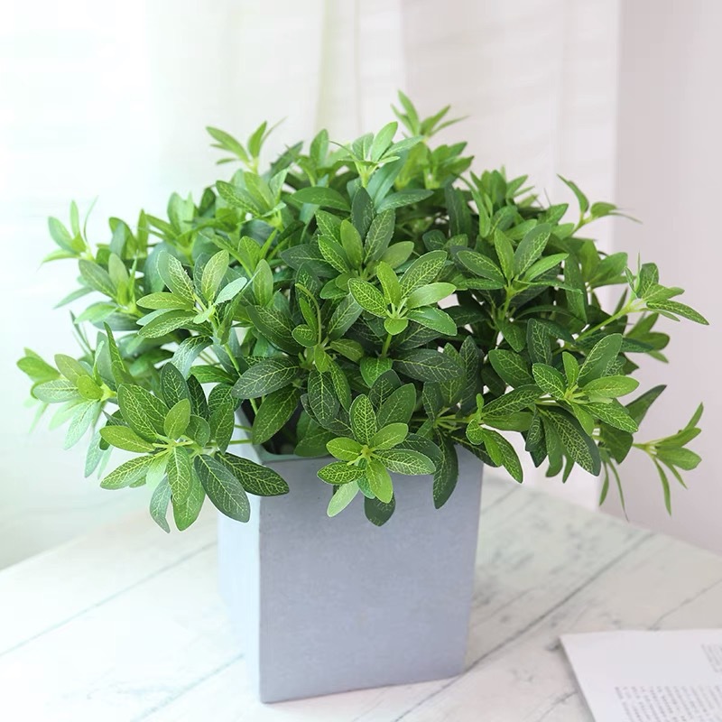 罗汉草厂家直销仿真水草把花 罗汉草把塑料假绢花 居家装饰仿真花