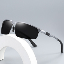 墨镜男高级感骑行护目镜防风沙半框偏光镜驾驶专用户外运动太阳镜