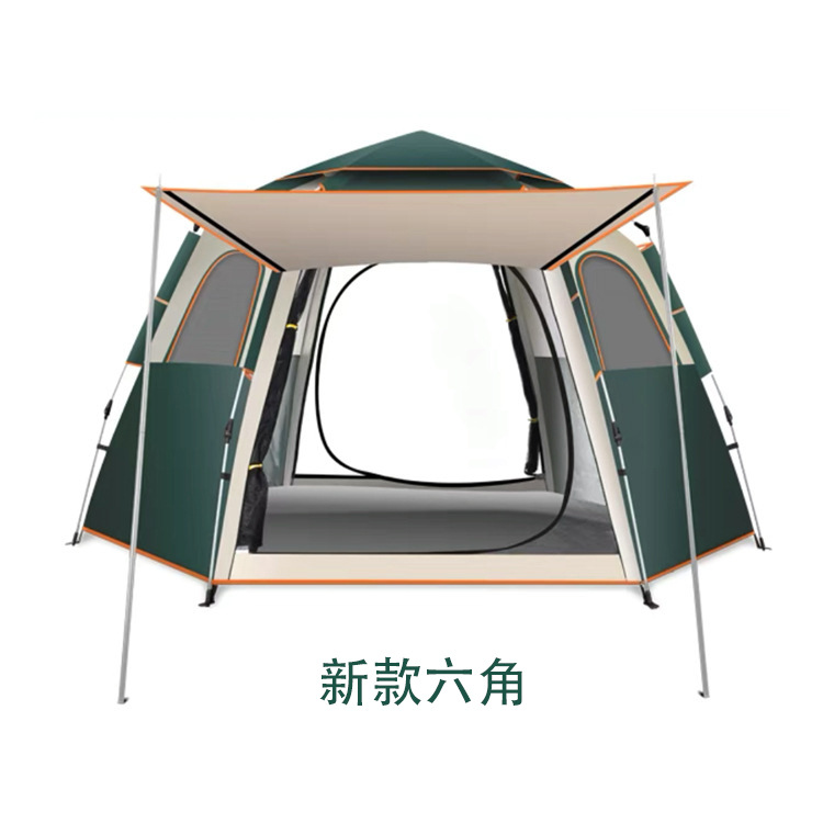 Pathfinder Tent Outdoor Portable Folding Automatic Hexagonal Tent Thickened Sun Protection Camping Equipment Wild Camping