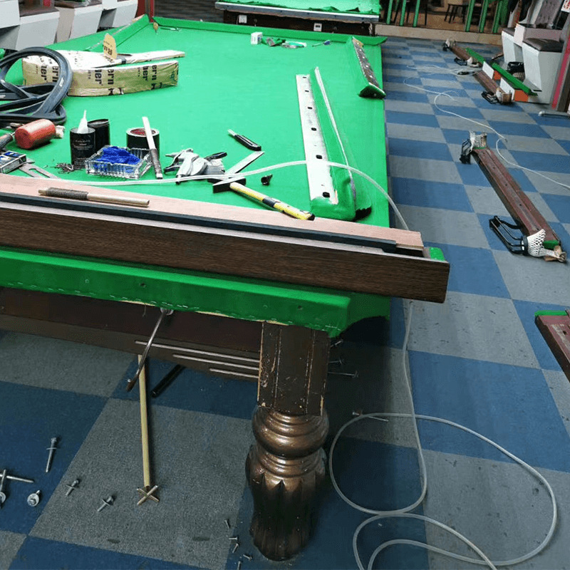 深圳台球桌安装换桌布台尼拆卸搬楼运输维修保养调水平更换台布