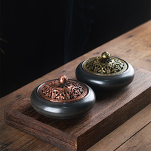 谈木香道字倒流香炉创意个性禅意古典茶道黑檀木室内家居香薰炉