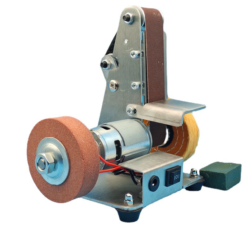 微型小型迷你电动砂带机diy抛光机打磨机定角磨刀机775台式立式