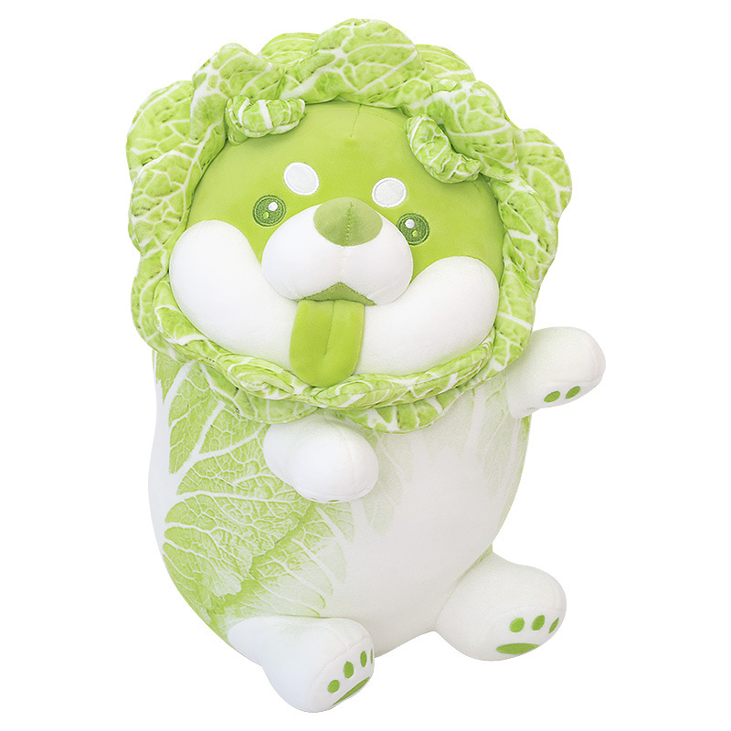 Vegetable Dog Doll Plush Toy Saite Cabbage Dog Ragdoll Wholesale Birthday Gift Girl Cute Doll Pillow