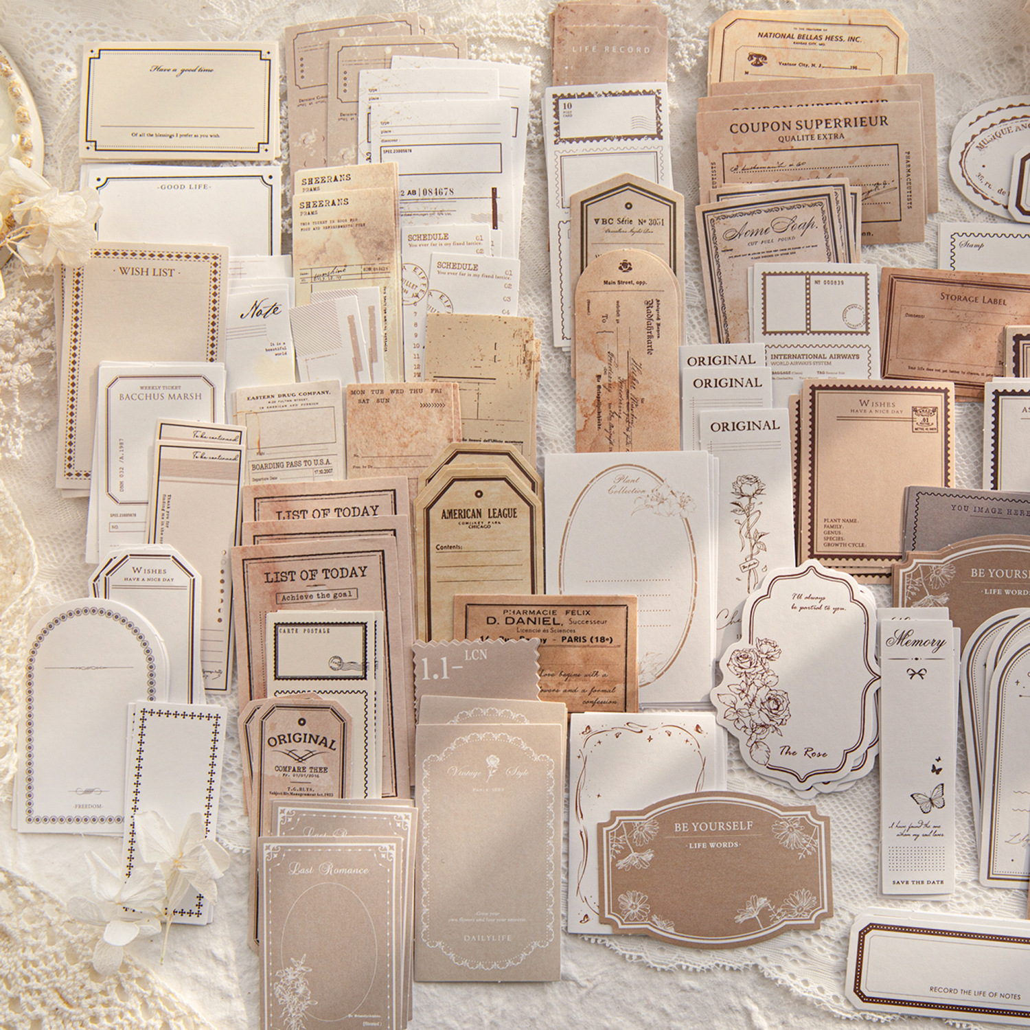 陌墨复古火柴盒便签贴纸 往日回响系列 手帐装饰拼贴素材贴画6款