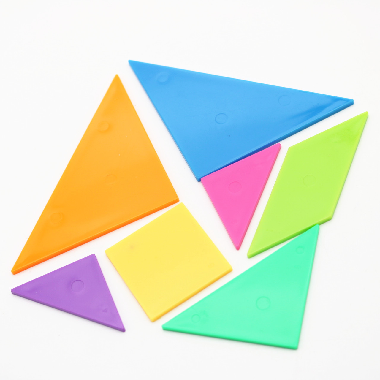 批发早教教学现代智力彩色塑料七巧板拼图拼板学生文具儿童玩具