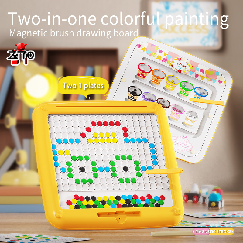 2 in 1 magnetic color and number maze & drawing board 28拼图