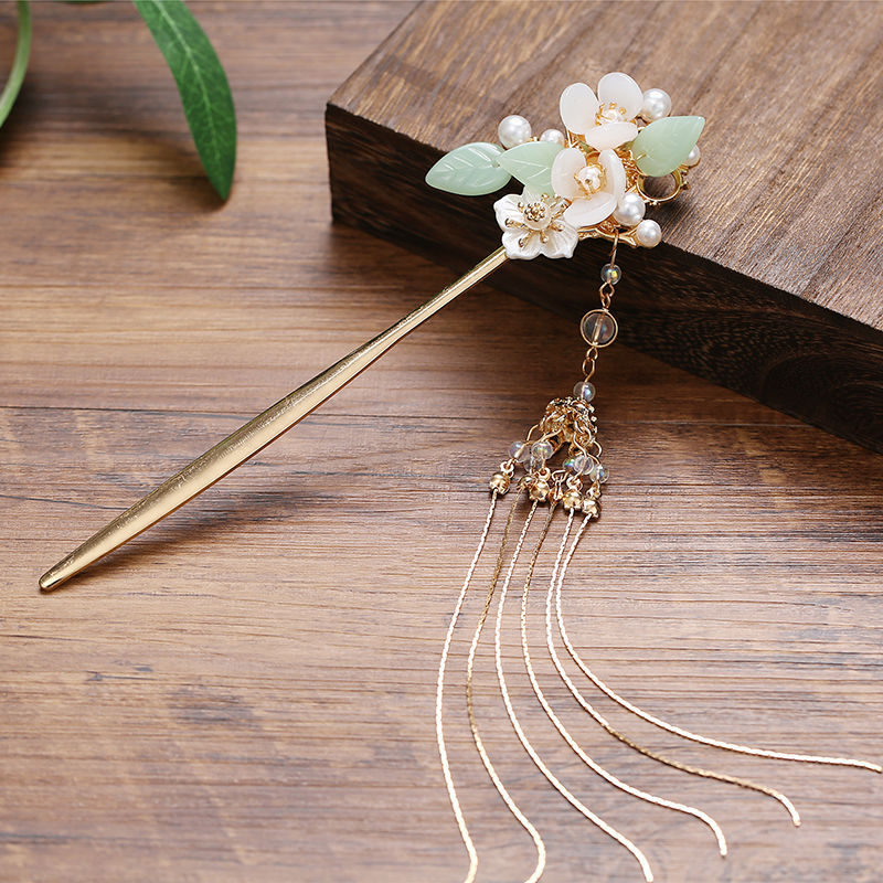 古风簪子古装发簪汉服头饰女学生百搭步摇流苏发钗仙风盘发发簪