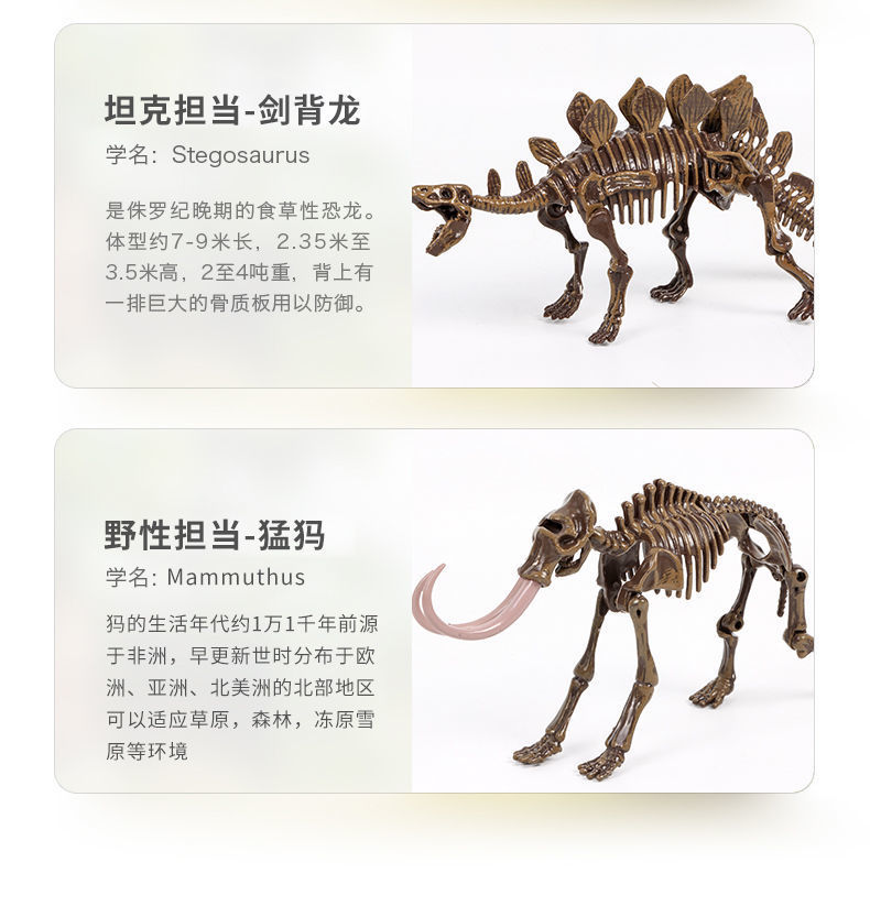 恐龙化石霸王龙骨架模型儿童手工diy制作挖宝石宝藏考古挖掘玩具