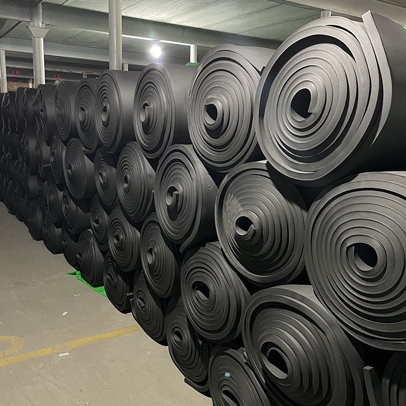 橡塑保温隔音板厂家b1级橡塑防水自粘屋顶隔音板现货高密度橡塑板