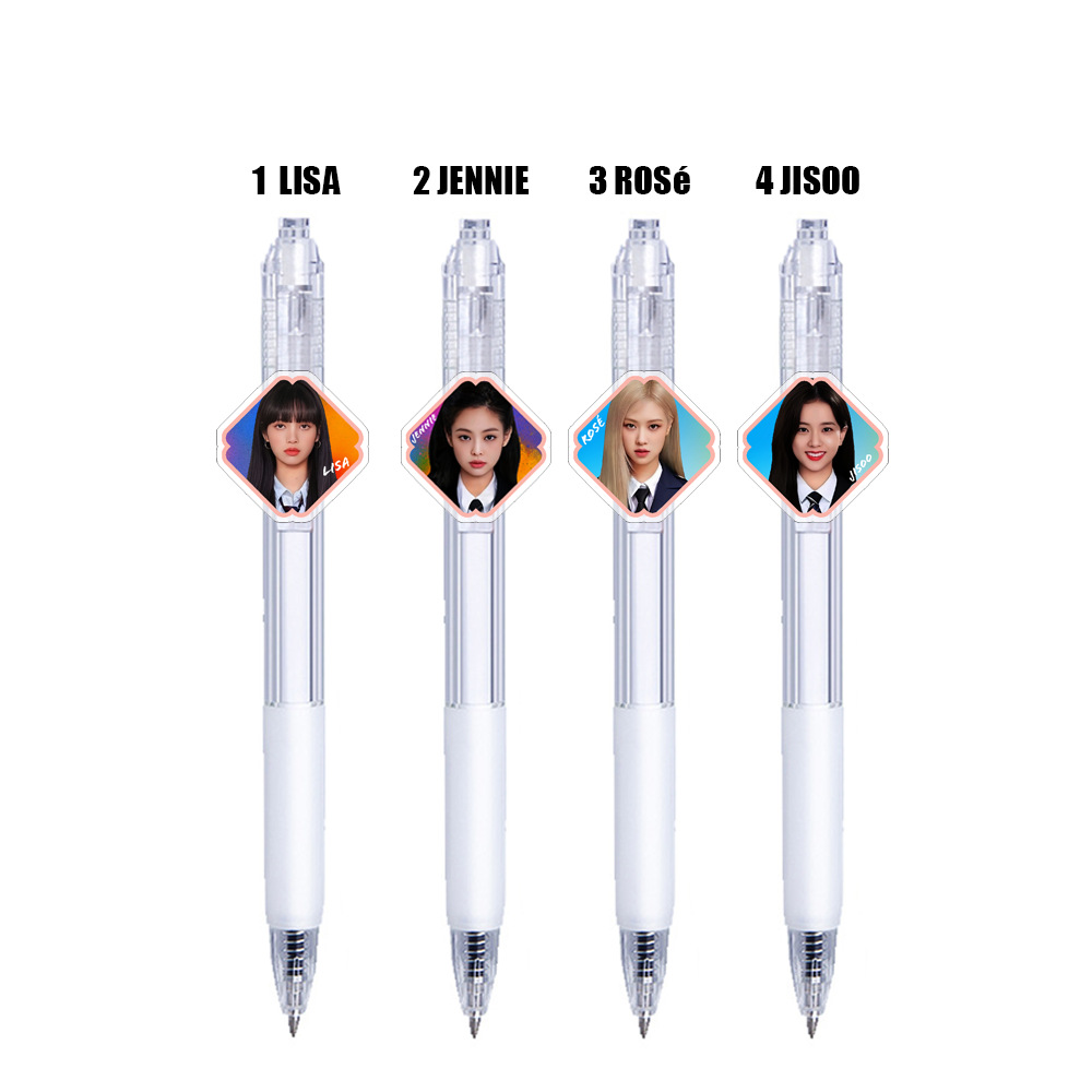 韩女团blackpink风格周边 jennie lisa rosé中性笔签字笔35-阿里巴巴