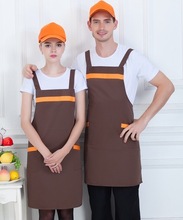 围裙工作服logo印字韩版女时尚餐饮超市定 做男士家用厨房围腰