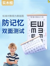 儿童视力测试表包邮卡通视力表家用PVC材质撕不坏加厚挂图国际E字