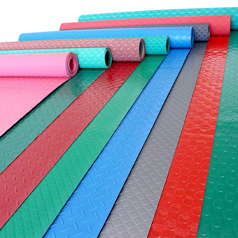 pvc人字纹防滑地毯 防滑垫 加厚牛津撕不烂2.6mm地板革叉车工厂垫