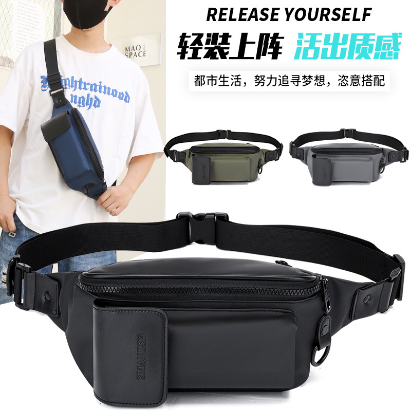 new waterproof waist bag men‘s and women‘s fashion messenger bag mobile phone bag chest bag multifunctional bag