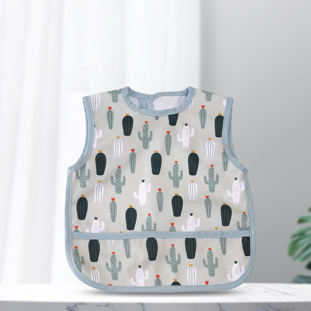 happyflute 新品跨境热卖婴幼儿防水围兜魔术贴围兜婴儿饭兜