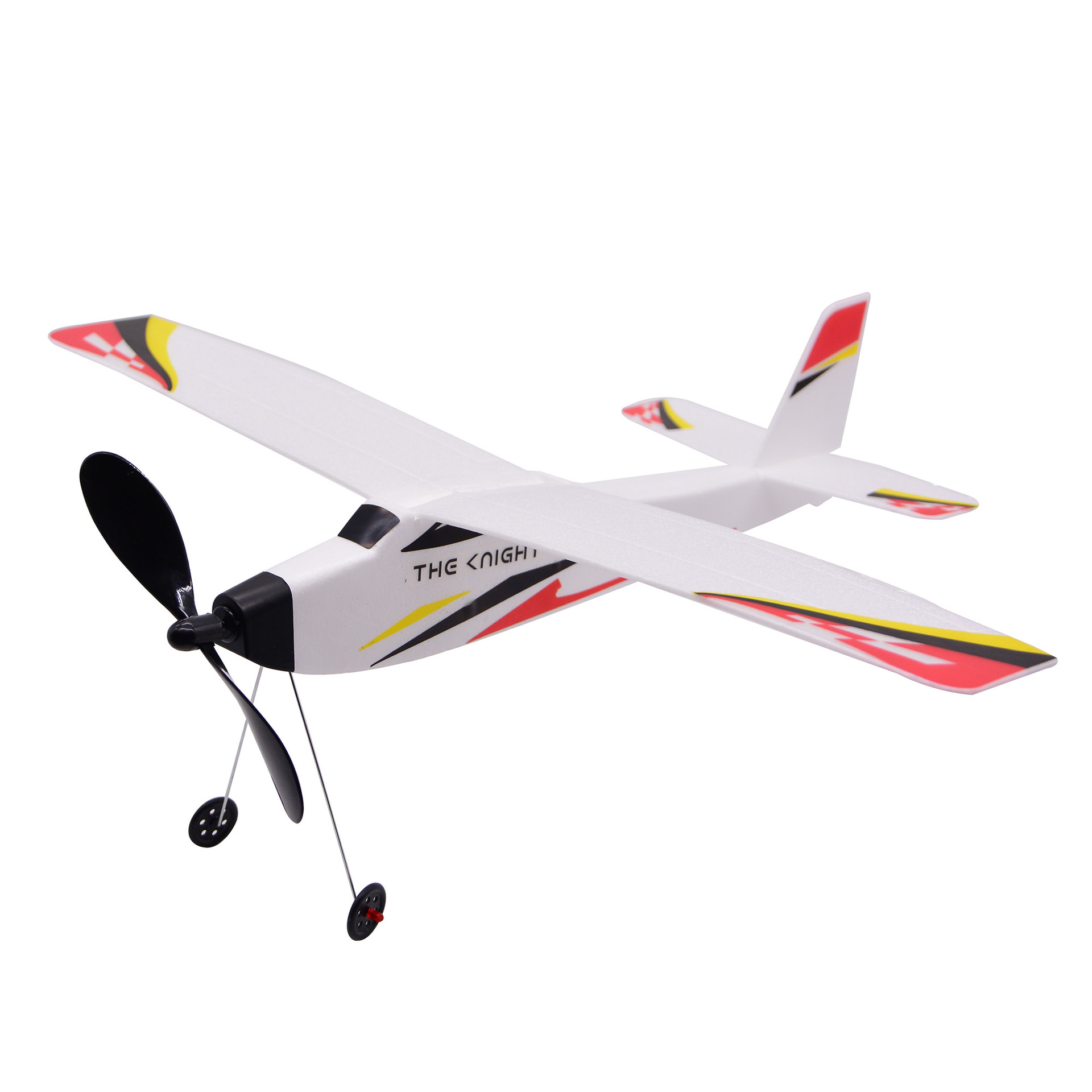 学生研学户外电动自由飞机diy橡筋回旋弹射飞机模型滑翔机航模