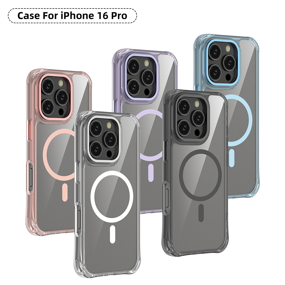爆款适用iPhone17Pro磁吸壳手机壳PC+TPU苹果16保护套15跨境