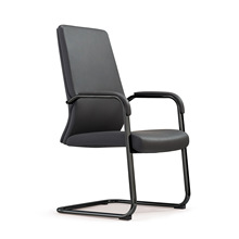 会议椅黑色弓形脚科技皮质椅办公职员工电脑椅弓字开会椅子工程款