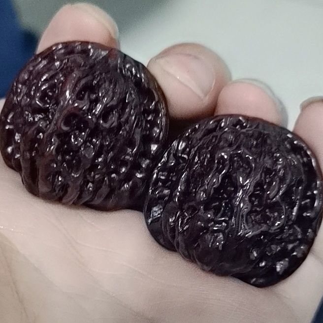 地闷四座楼落地黑文玩核桃机刷仿古玉化包浆文玩核桃官帽个性霸气