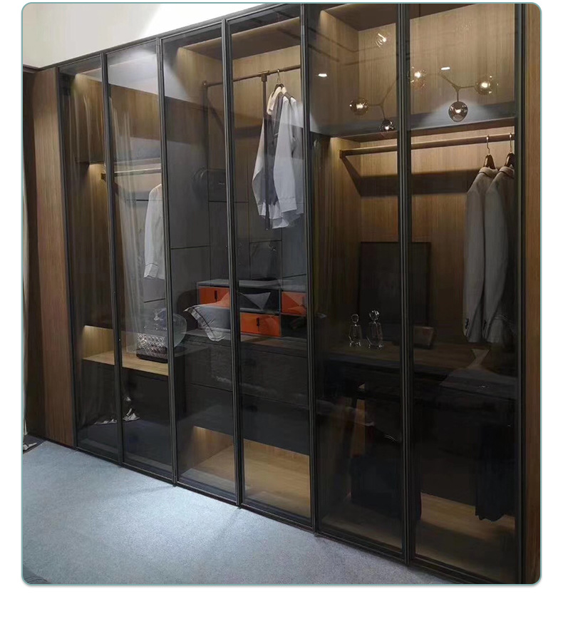 直销茶色钢化玻璃门衣柜门定制酒柜玻璃门柜门钢化 玻璃门定制
