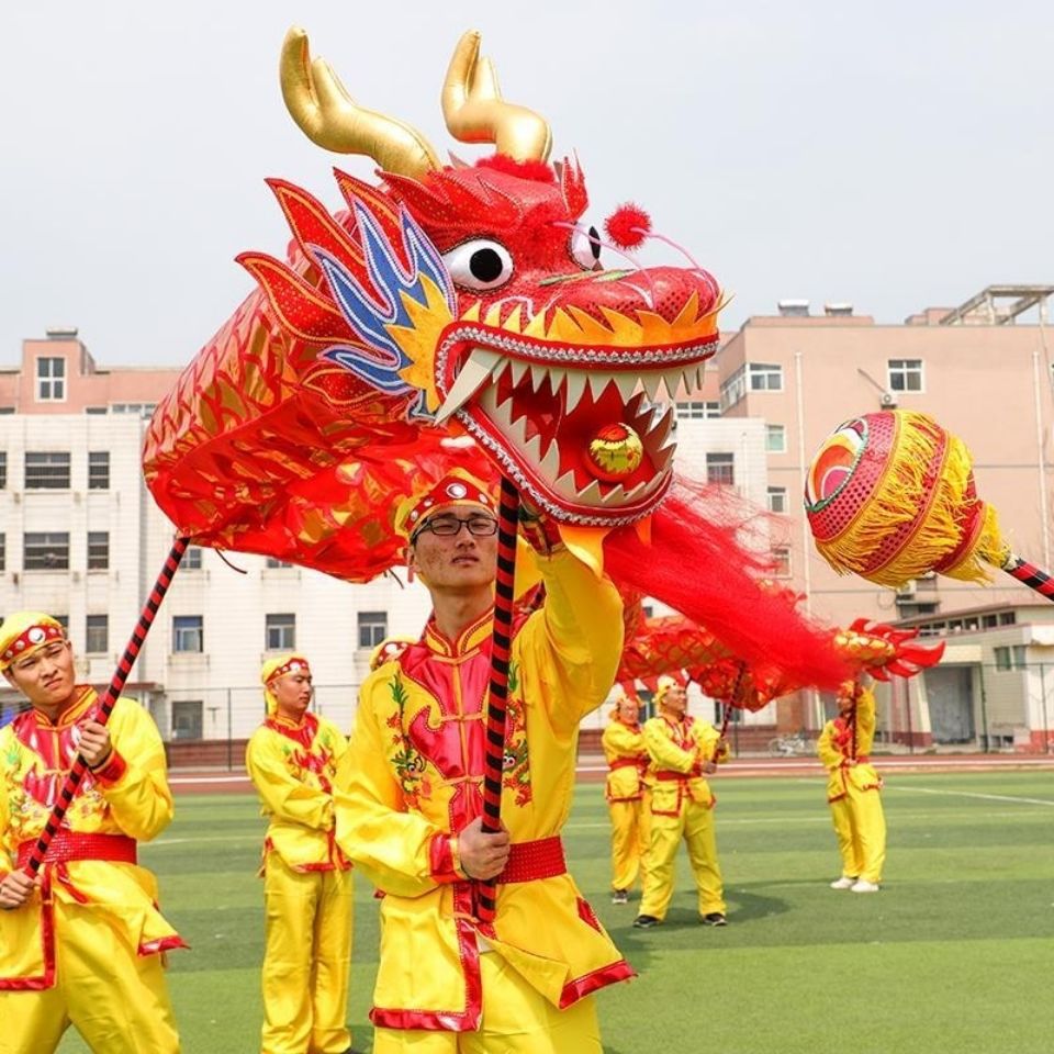 舞龙舞狮儿童道具小学全套道具舞狮龙狮龙舞龙龙狮服装灯光