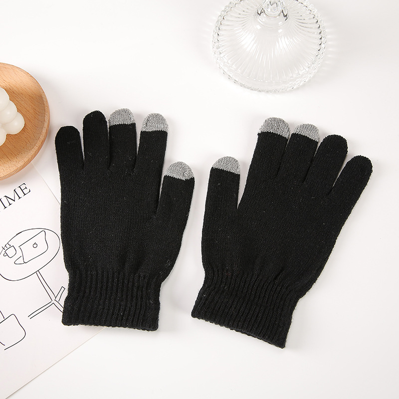 Autumn Winter Touch Screen Gloves Office Warm Gloves Travel Cycling Gloves Knitted Gloves