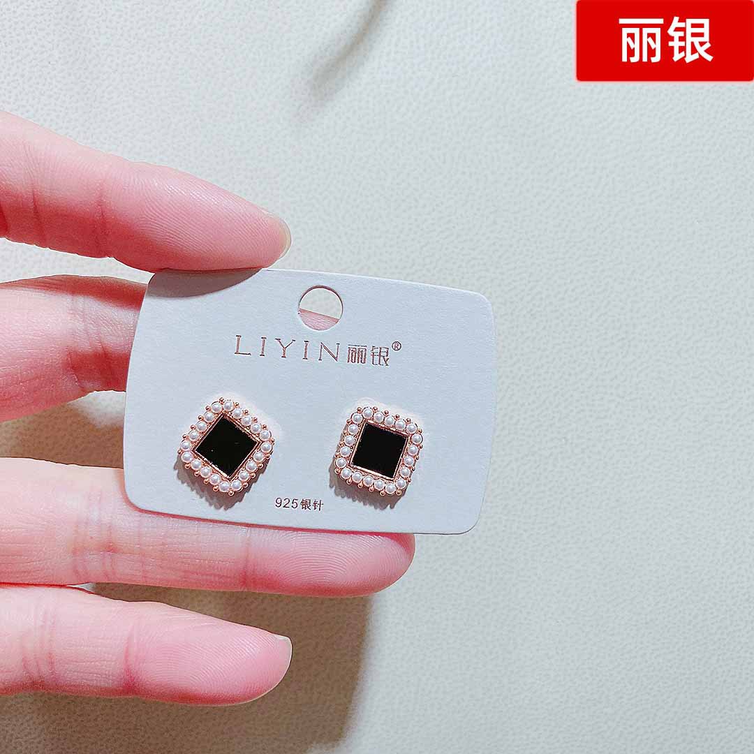 丽银饰品耳饰春夏季新款个性风潮耳环女时尚几何形耳钉长款4913me