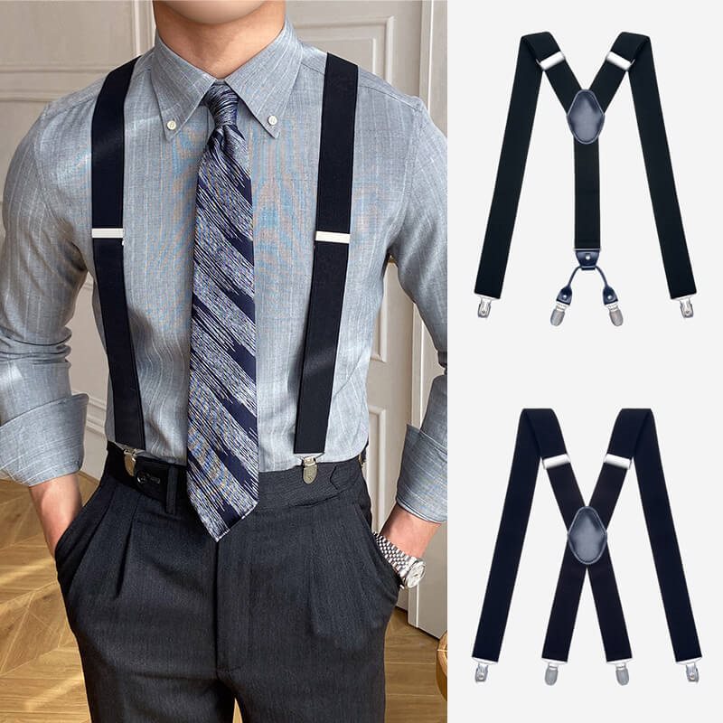 背带男士成人西装裤吊裤带女式西裤背带夹绳子防掉裤子老人复古潮