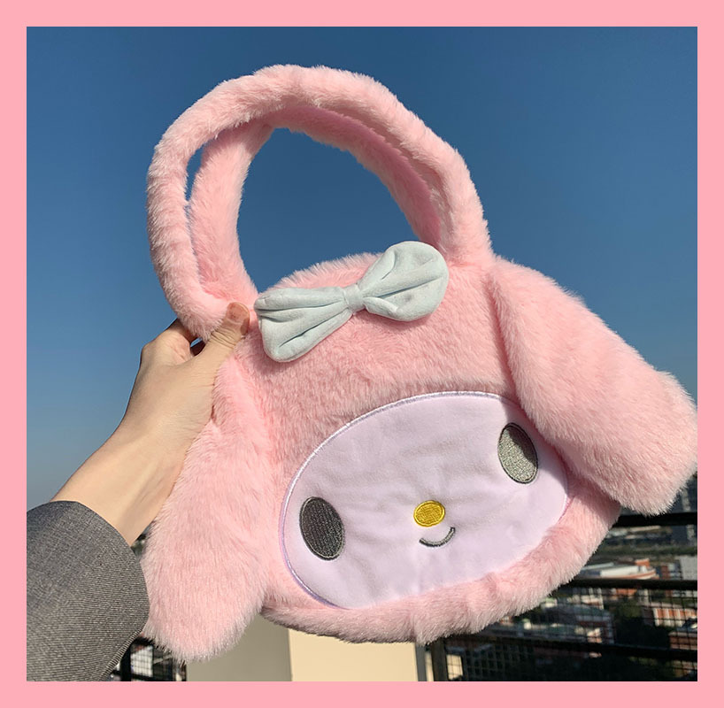 日单jk制服包学生小包毛绒绒粉色少女心手提包化妆包零钱包