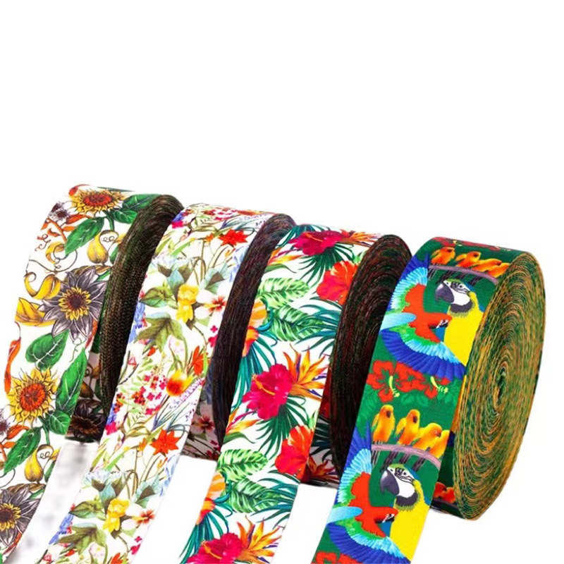 Fashion Pattern Luggage Ribbon Digital Printing Transfer Ribbon Letter Pattern Heat Transfer Sling Medal Belt