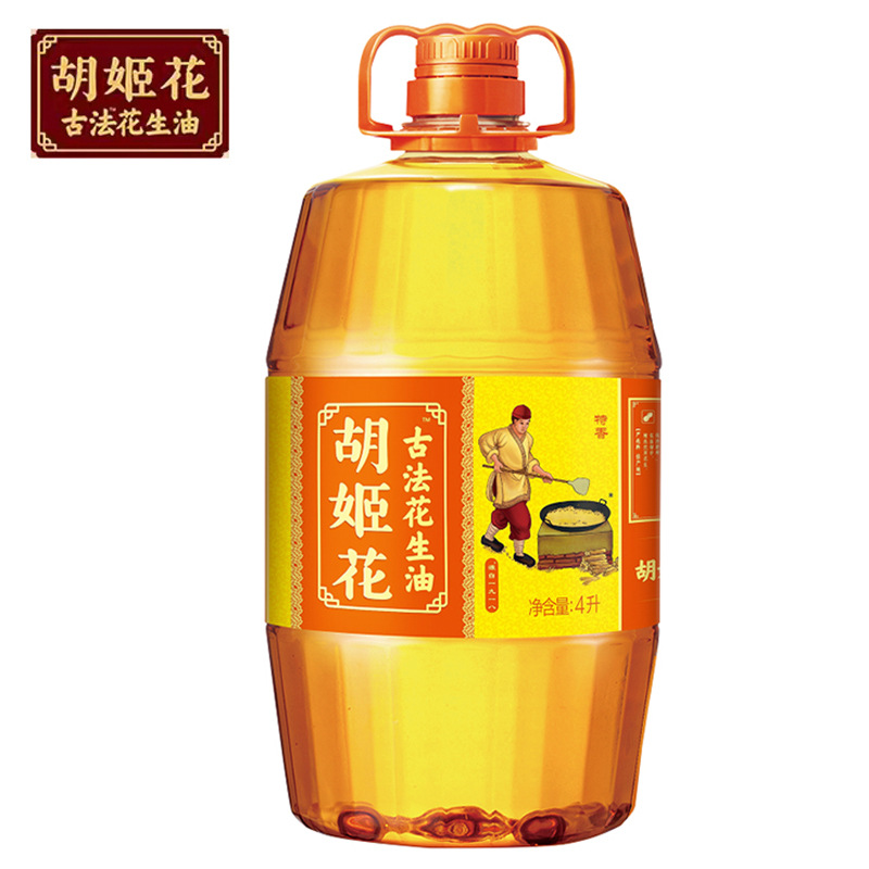 胡姬花古法花生油4l 物理压榨一级特香花生油蒸鱼炒菜增香食用油