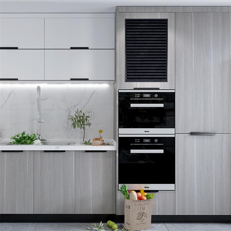 x70t厚家具翻新贴纸灰木纹自粘墙贴衣柜厨房橱柜柜子改色实木贴膜