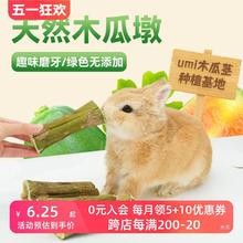 兔子宠物磨牙零食木瓜墩纯天然排毛化毛调理肠胃龙猫仓鼠荷兰猪用