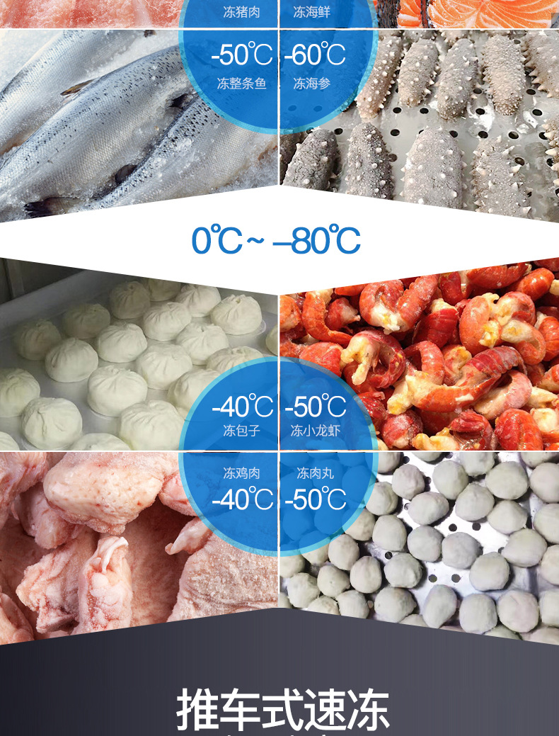 零下80度速冻柜商用包子急冻冷冻柜水饺速冻机海参低温速冻冰箱