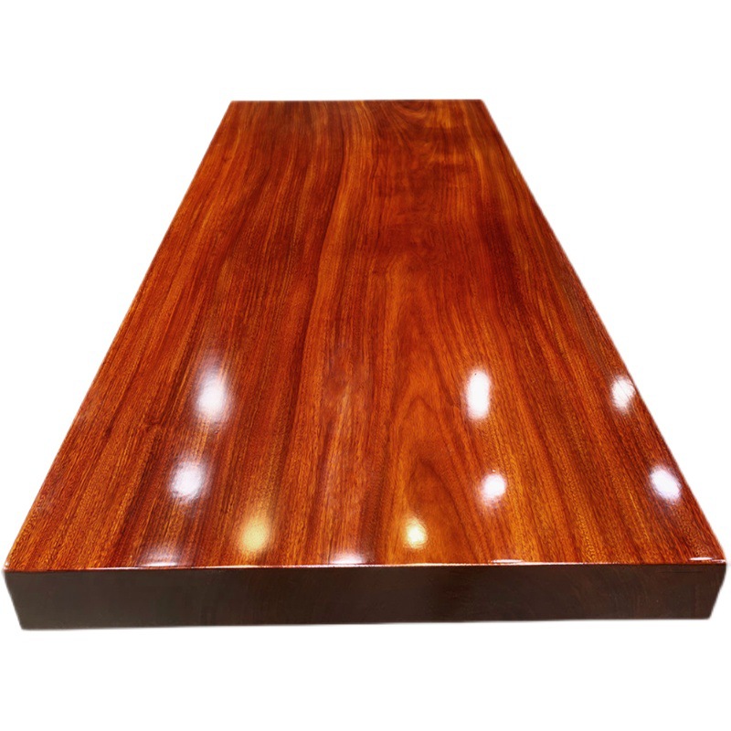 奥坎大板实木原木茶桌红木桌面书餐桌巴花梨胡桃茶板