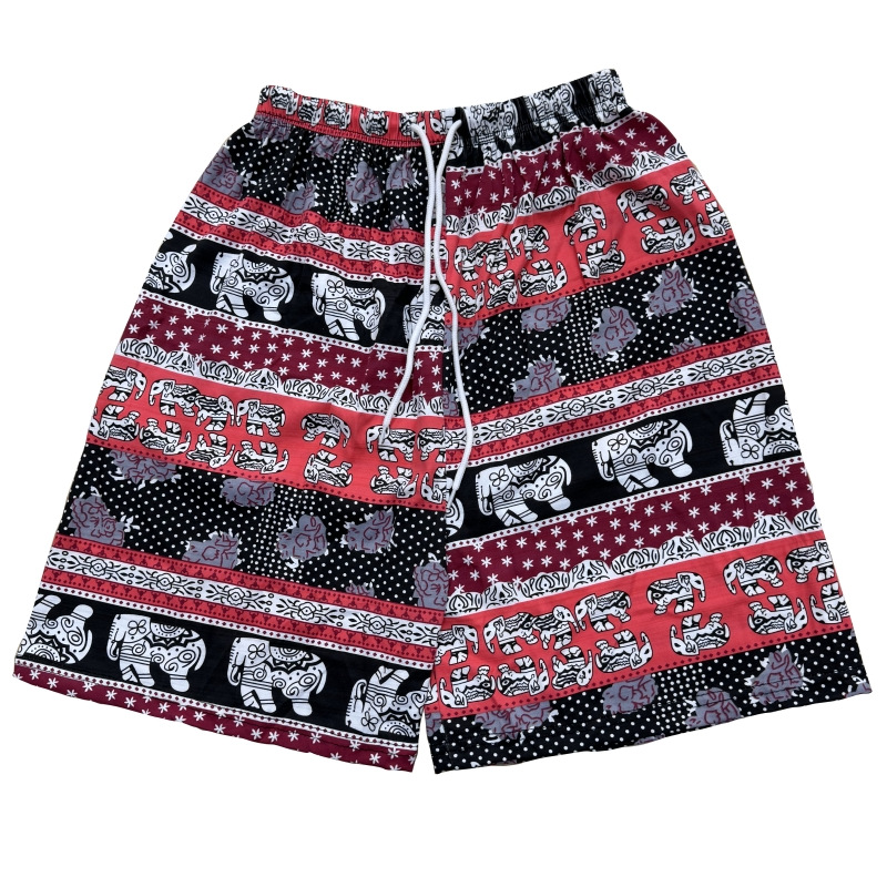 五分裤2024东南亚爆款泰国大象五分裤高腰防晒夏季沙滩裤-阿里巴巴