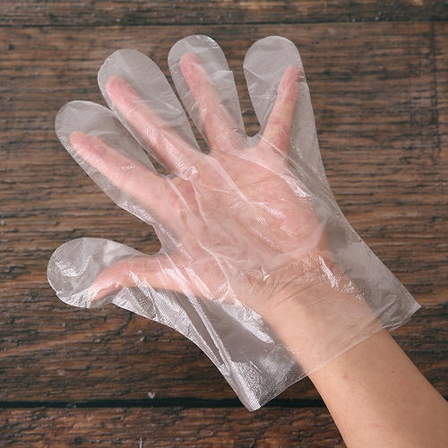 厂家直销一次性手套透明防油美发餐饮加厚塑料薄膜pe手套100只/包