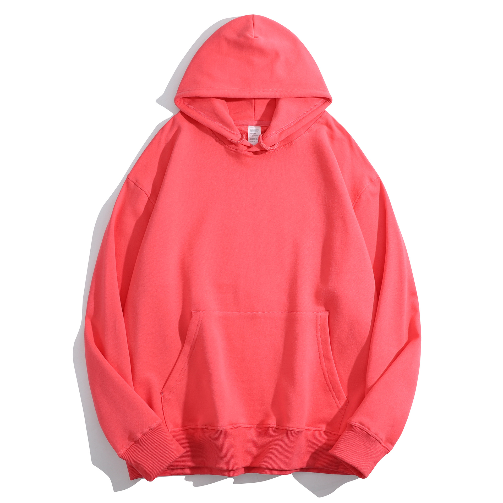 380G Heavy Weight Long Terry Thickened Parent-Child Drop Shoulder Hooded Sweater Loose Drop Shoulder Pullover Solid Color Hoodie for Men and Women