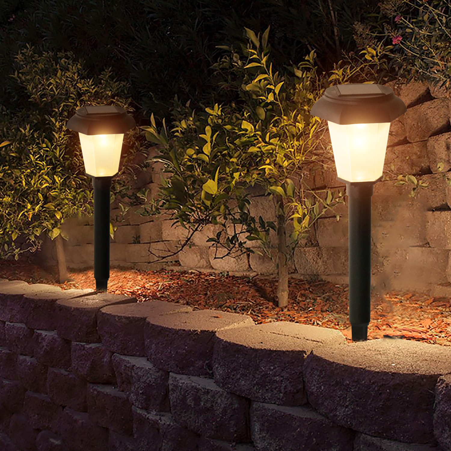 厂家货源户外庭院景观装饰led草坪灯 暖白户外照明太阳能地插灯