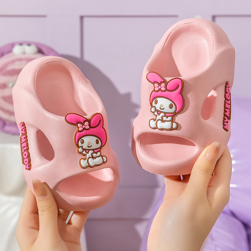 Sanrio New Children's Slippers Girl and Boy Cartoon Summer Soft Bottom Non-Slip Indoor Home Bath Slippers