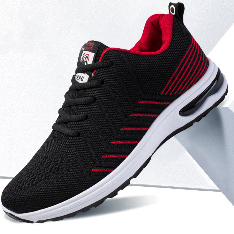 Men's Shoes 2023 New Flat Knitted Shoe Uppers Men's Shoes Soft Bottom Running Casual Shoes Men's Fashion Sports
