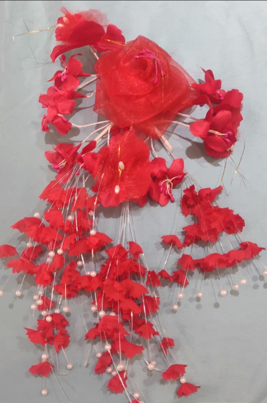 90年代新娘头花怀旧结婚80年代爸妈婚纱照新娘头花敬酒服饰品头饰