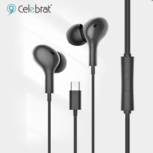 celebrat全兼容线控入耳式type-c耳机重低音适用苹果有线耳机D13